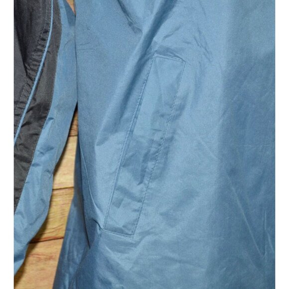 Prairie Mountain Mens L Blue Full Zip Windbreaker Jacket Coushatta Wolf Logo - Picture 6 of 12